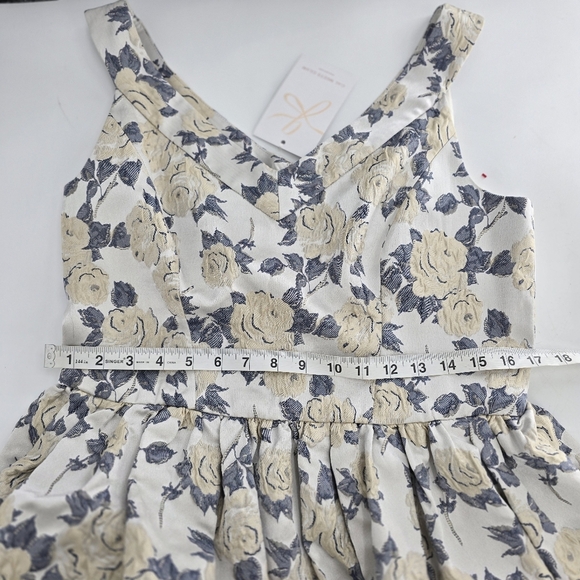 GAL MEETS GLAM Ava Rose Jacquard Dress Women's Size 12 Fit And Flare Pockets - Picture 11 of 13